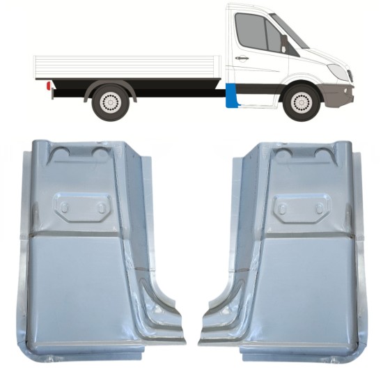 Bak hörn reparationspanel för Mercedes Sprinter 2006-2018 / Vänster+Höger / Enkelhytt / Set 15071