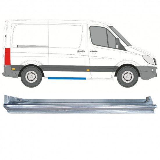 Skjutdörr tröskel reparationspanel för Mercedes Sprinter 2006- / SWB / Höger 12796