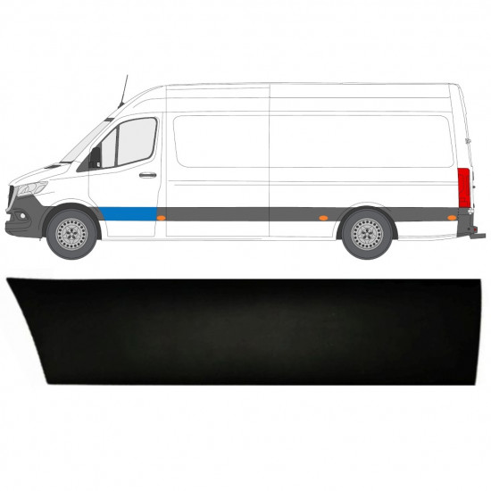 Främre dörrlister för Mercedes Sprinter 2018- / Vänster 12927