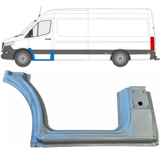 Fram hjulhus + skärm reparationspanel för Mercedes Sprinter 2018- / Vänster 17091