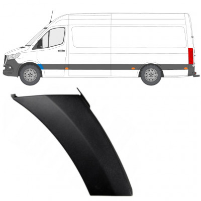 Prydnads Skyddslist skärm för Mercedes Sprinter 2018- / Vänster 12931