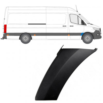 Prydnads Skyddslist skärm för Mercedes Sprinter 2018- / Höger 12930