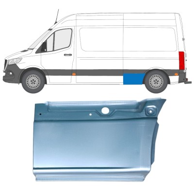 Nedre del av bak skärm reparationspanel för Mercedes Sprinter 2018- / Vänster 14550