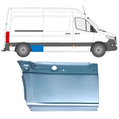 Nedre del av bak skärm reparationspanel för Mercedes Sprinter 2018- / Höger 14549