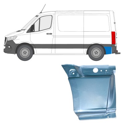 Nedre del av bak skärm bakom hjul för Mercedes Sprinter 2018- / Vänster 14546