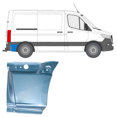 Nedre del av bak skärm bakom hjul för Mercedes Sprinter 2018- / Höger 14545