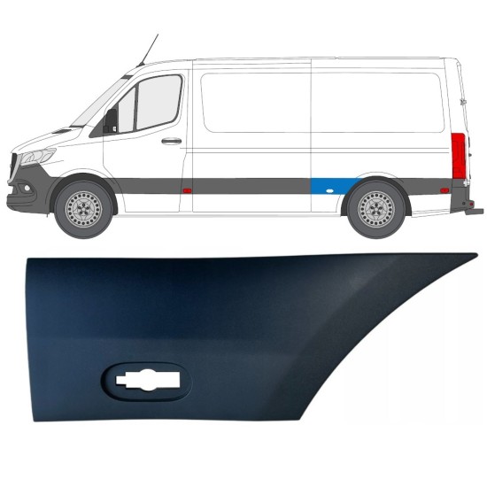 Prydnadslist stänkskärm list för Mercedes Sprinter 2018- / Vänster 16651