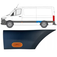 Prydnadslist sidovägg skyddslister med lampa för Mercedes Sprinter 2018- / Vänster / Set 16653