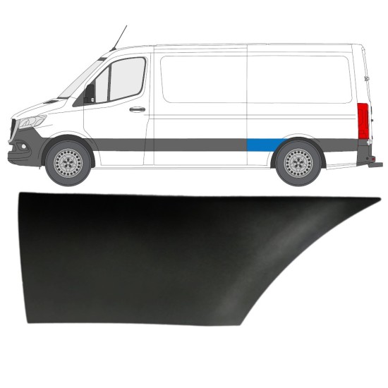 Prydnadslist stänkskärm list för Mercedes Sprinter 2018- / Vänster 16649