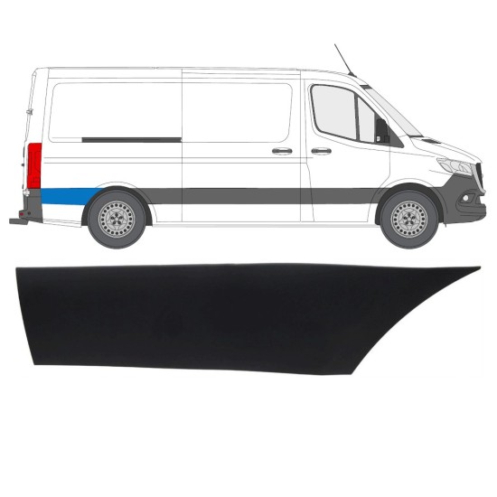 Sidovägg skyddslister för Mercedes Sprinter 2018- / Höger 16642