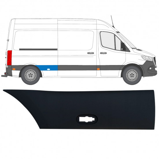 Prydnadslist stänkskärm list för Mercedes Sprinter 2018- / Höger 12940
