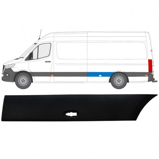 Prydnadslist stänkskärm list för Mercedes Sprinter 2018- / Vänster 12935