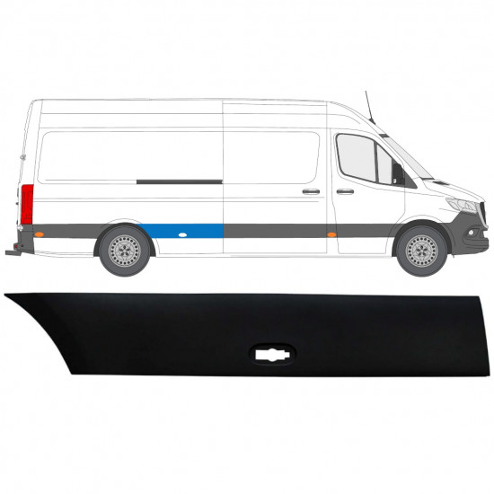 Prydnadslist stänkskärm list för Mercedes Sprinter 2018- / Höger 12934