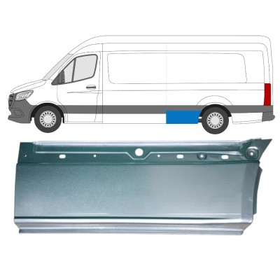 Nedre del av bak skärm reparationspanel för Mercedes Sprinter 2018- / Vänster 14552