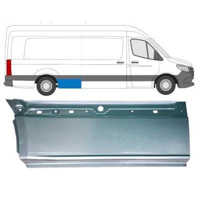 Nedre del av bak skärm reparationspanel för Mercedes Sprinter 2018- / Höger 14551