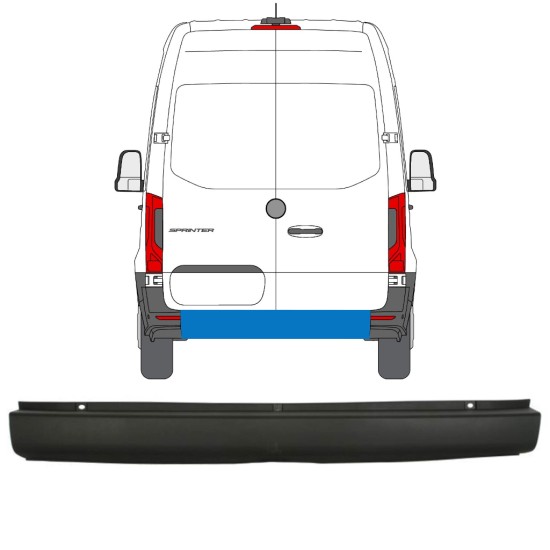 Stötfångare bak för Mercedes Sprinter 2018- 14942 Stötfångare bak för Mercedes Sprinter 2018- 14942