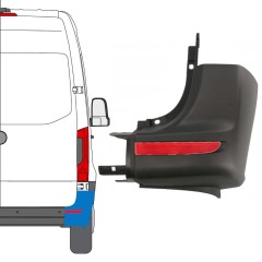 Bak stötfångarhörn + reflexlampa för Mercedes Sprinter 2018- / Höger / Set 14949