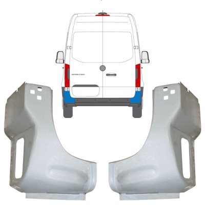 Bak hörn reparationspanel för Mercedes Sprinter 2018- / Vänster+Höger / Set 14653
