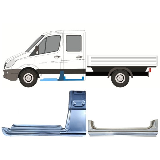 Reparationspanel set för Mercedes Sprinter 2006-2018 / Vänster / 15088
