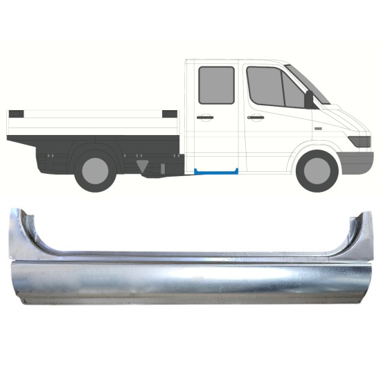 Reparationspanel för bak dörrtröskel för Mercedes Sprinter 1995-2006 / Vänster = Höger (symmetrisk) 16385