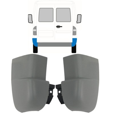 Stötfångarhörn bak för Mercedes Sprinter 1995-2006 / Vänster+Höger / Set 9717