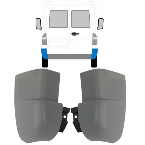 Stötfångarhörn bak för Mercedes Sprinter 1995-2006 / Vänster+Höger / Set 9717