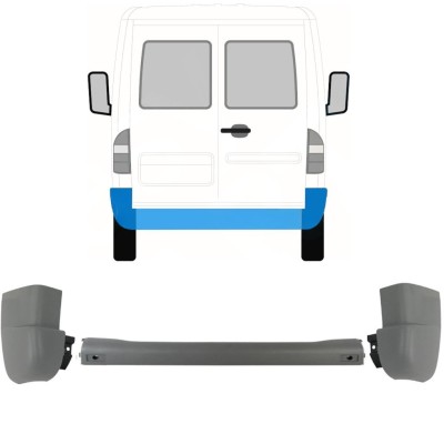Stötfångare bak för Mercedes Sprinter 1995-2006 / Set 9718
