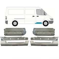 Inre tröskel + fram skärm + fram steg reparationspanel för Mercedes Sprinter 1995-2006 / Set 10534