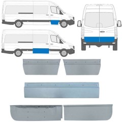 Yttre dörr reparationspanel för Mercedes Sprinter 2006-2018 / Vänster+Höger / Set 11317