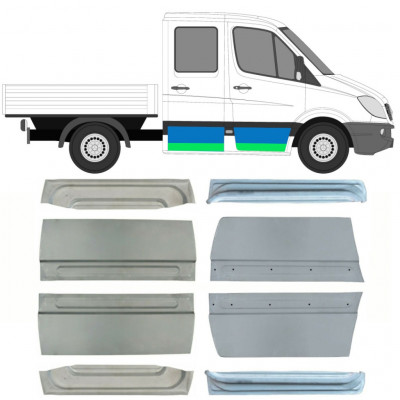 Dörreparationspanel för Mercedes Sprinter 2006- / Dubbelkabin / Set 10474