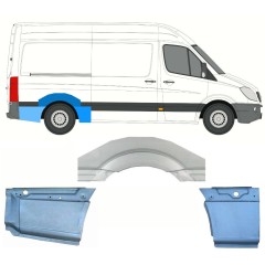 Sidovägg hjulhuskant för Mercedes Sprinter 2006-2018 / Höger / Set 8715