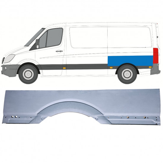 Stor bak skärm reparationspanel för Mercedes Sprinter 2006-2018 / Vänster 12973