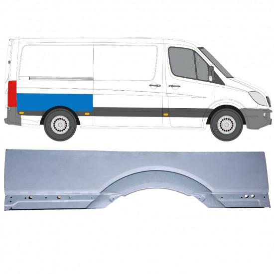 Stor bak skärm reparationspanel för Mercedes Sprinter 2006-2018 / Höger 12972
