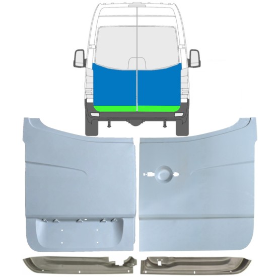 Reparationspanel för bakdörr för Volkswagen Crafter 2005-2017 / Set 14487