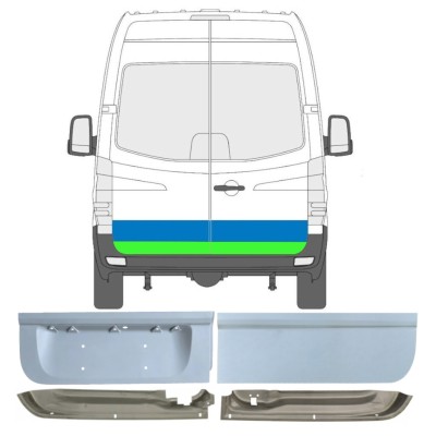 Reparationspanel för bakdörr för Mercedes Sprinter 2006-2018 / Vänster+Höger / Set 17174