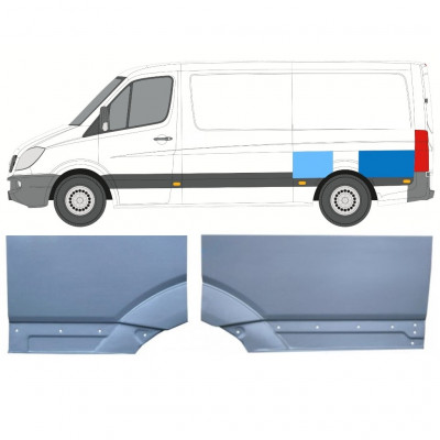 Sidovägg hjulhuskant för Mercedes Sprinter 2006- / Vänster / Set 11276