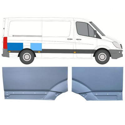 Sidovägg hjulhuskant för Mercedes Sprinter 2006- / Höger / Set 11275