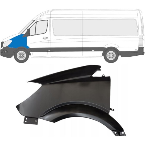 Fram skärm för Mercedes Sprinter 2013-2018 / Vänster 14947