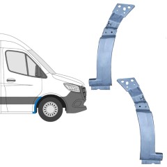 Framre hjulhus reparationspanel för Mercedes Sprinter 2018- / Vänster+Höger / Set 11990