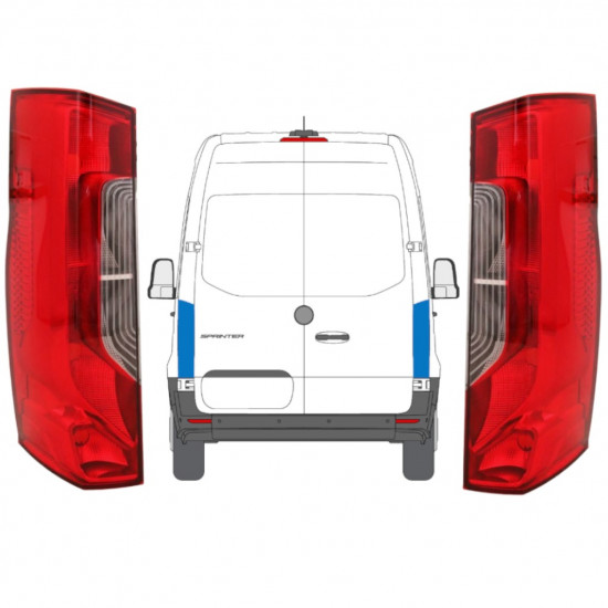 Baklykta för Mercedes Sprinter 2018- / Vänster+Höger / Set 12925