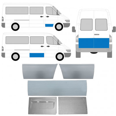 MERCEDES SPRINTER 1995-2006 EXTERIOR DÖRRAR REPARATIONSPANEL / UPPSÄTTNING