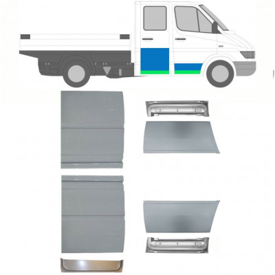 Dörreparationspanel för Mercedes Sprinter 1995-2006 / Dubbelkabin / Set 10473