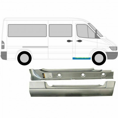 MERCEDES SPRINTER 1995-2006 FRONT TRÖSKELPLÅT TILL INRE + YTTRE PANEL / UPPSÄTTNING / HÖGER