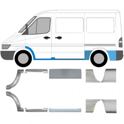 MERCEDES SPRINTER 1995-2006 KORT HJULBAS REPARATIONSPANEL / UPPSÄTTNING AV 10