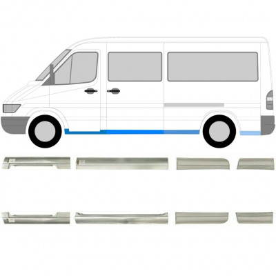 MERCEDES SPRINTER 1995- MEDELHJULBAS LÅG REPARATIONSPANEL / UPPSÄTTNING AV 8