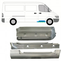 Inre tröskel + fram skärm + fram steg reparationspanel för Mercedes Sprinter 1995-2006 / Höger / Set 10529