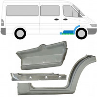 Inre tröskel + fram skärm + fram steg reparationspanel för Mercedes Sprinter 1995-2006 / Höger / Set 10521