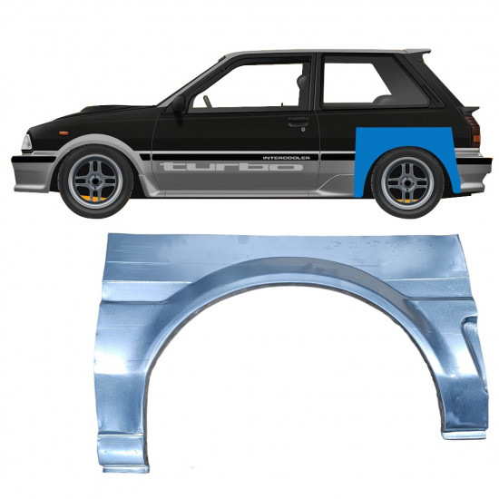 TOYOTA STARLET 1984-1989 REPARATION AV BAKSKÄRM / VÄNSTER