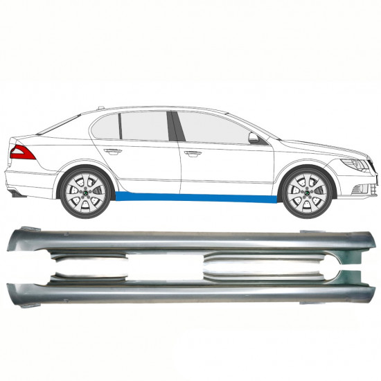 Tröskelplåt reparationspanel för Skoda Superb 2008-2015 / Vänster+Höger / Set 10759