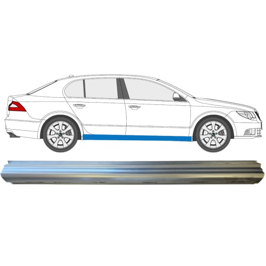 Tröskelplåt reparationspanel för Skoda Superb 2008-2015 / Höger 14775 Tröskelplåt reparationspanel för Skoda Superb 2008-2015 / Höger 14775